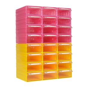 Ins Hot Design Transparent Office Desk Drawer Stackable Storage Box