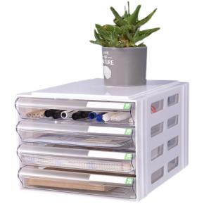 Multi-Layer A4 Plastic Drawer Box – Desktop Paper Storage Organizer for Office Use