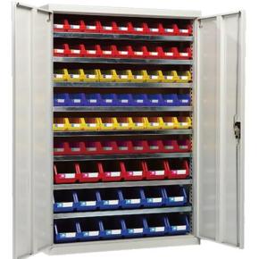 Industrial Metal Cupboard – Lockable Storage Cabinet with Shelves and Drawers